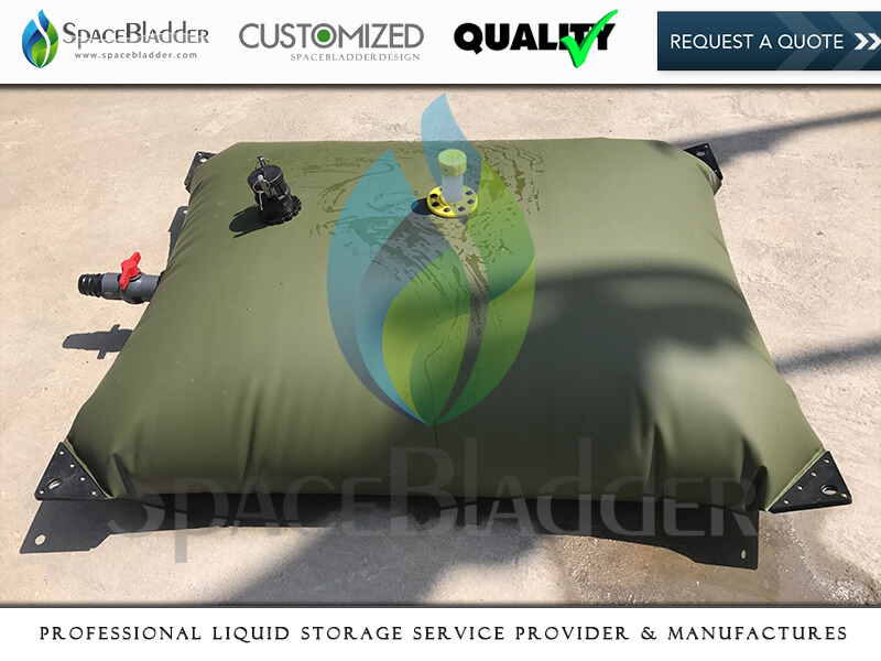 500L TPU Army Green Color Pillow Drinking Water Bladder Tank For Emergency Rescue