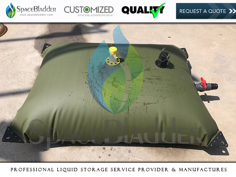 500L TPU Army Green Color Pillow Drinking Water Bladder Tank For Emergency Rescue