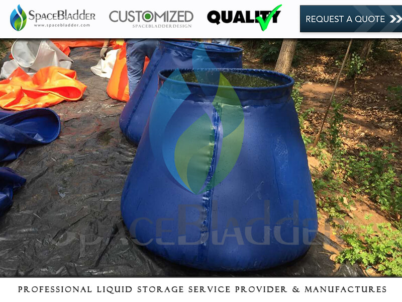 Self-Supporting Open Top Onion Shape Water Bladder Tanks for Fire Fighting