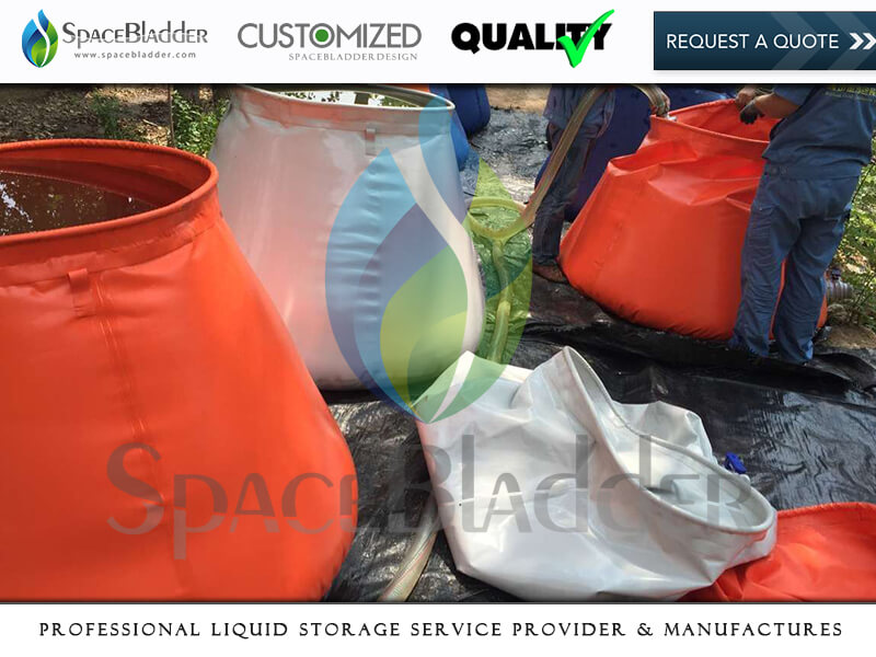 Self-Supporting Open Top Onion Shape Water Bladder Tanks for Fire Fighting