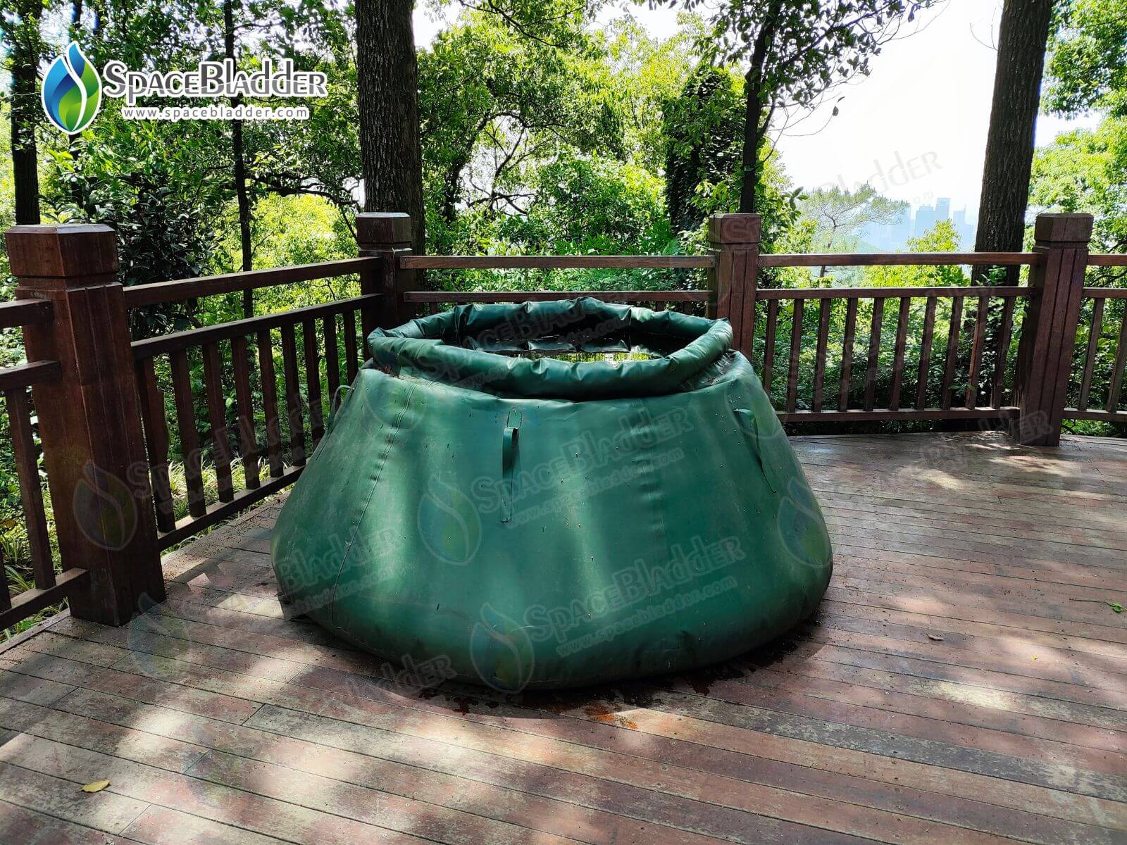 2000L Self-Supporting Open Top Onion Shape Bladder Tank For Forest Fire Fighting