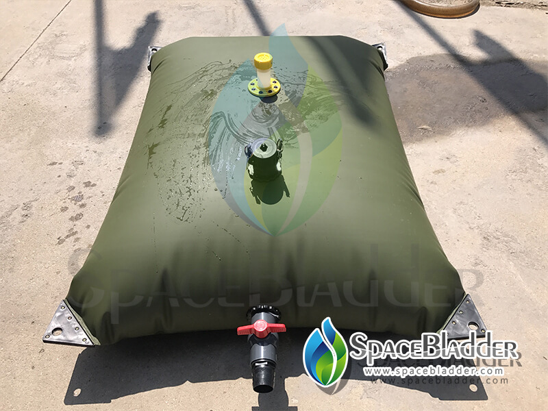 500L TPU Army Green Color Pillow Drinking Water Bladder Tank For Emergency Rescue