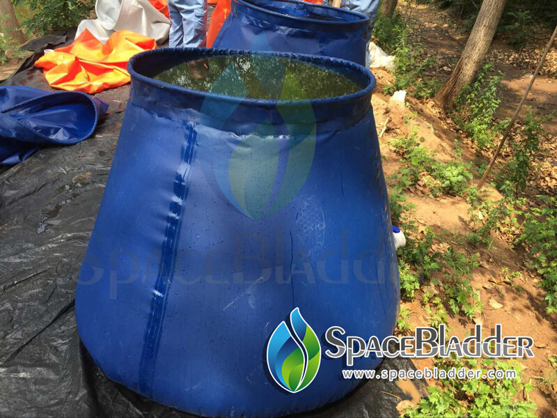 Self-Supporting Open Top Onion Shape Water Bladder Tanks for Fire Fighting