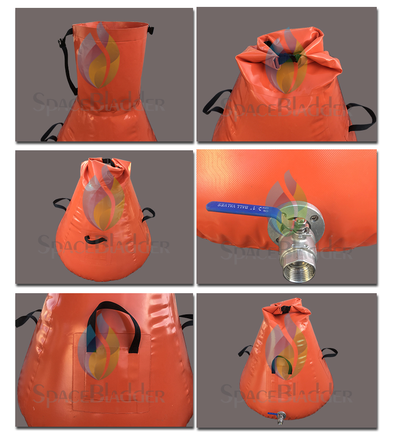 Customized Onion Shape Water Bladder Tank for Forest Fire Prevention
