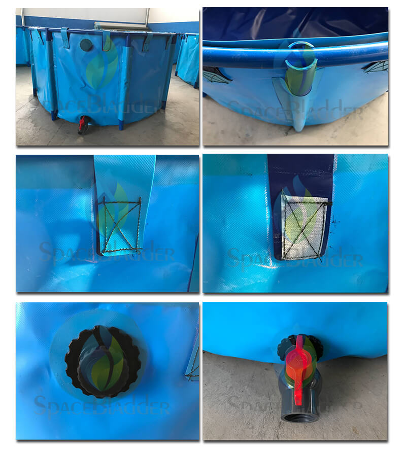 Custom-made PVC Tarpaulin Fish Farming Tank Collapsible Aquaculture Tanks