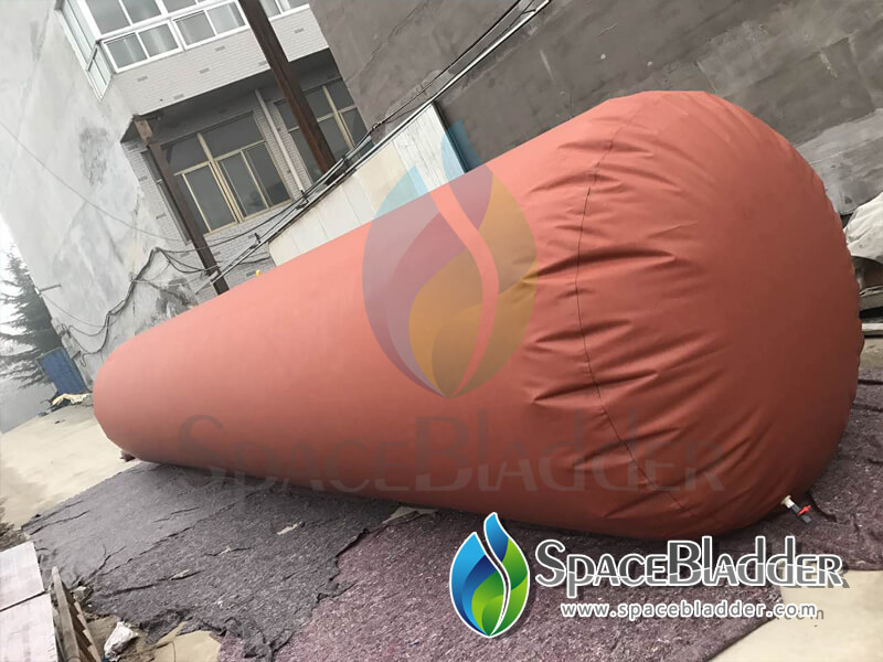 SpaceBladder 1m3-100m3 Moveable PVC Red Mud Biogas Storage Bag For Gas Storage and Transportation