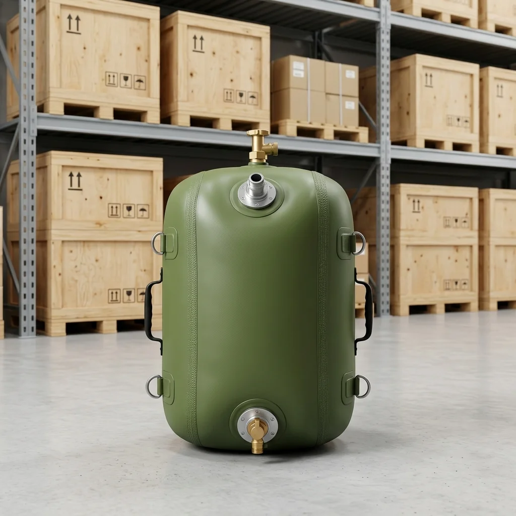 extra fuel capacity demonstration for offshore marine fuel bladder