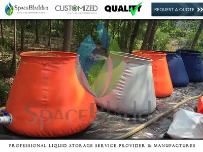 Self-Supporting Open Top Onion Shape Water Bladder Tanks for Fire Fighting