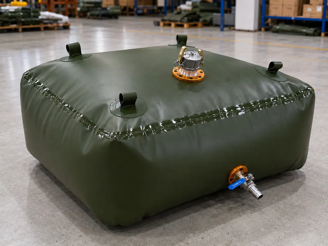 foldable fuel bladder for marine and industrial fuel storage